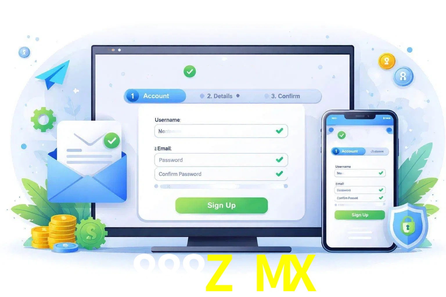 Registro de nuevo usuario y configuración de cuenta 888Z MX