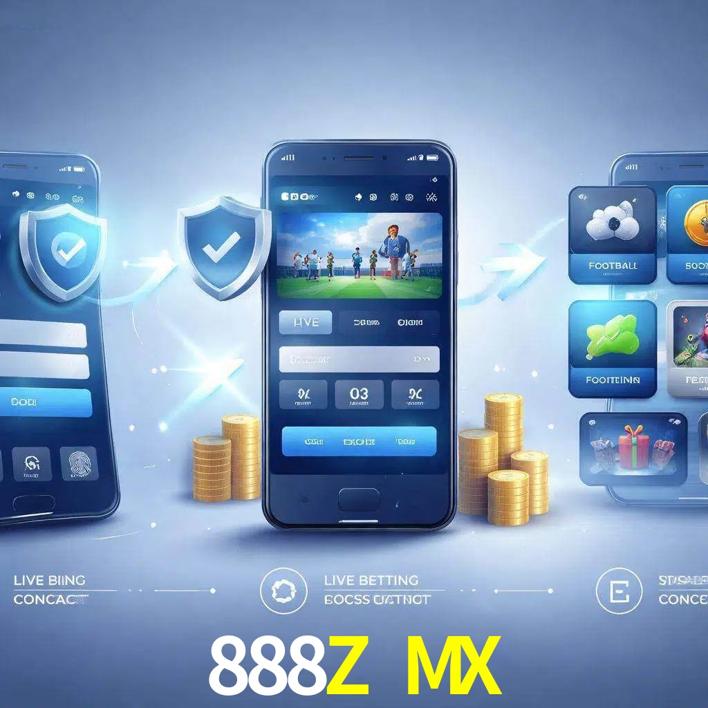 Pasos de acceso a la app 888Z MX en pantalla de teléfono móvil